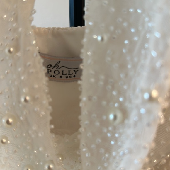 Oh Polly VERSAILLES Mini Dress - White (size 4) - Picture 3 of 4